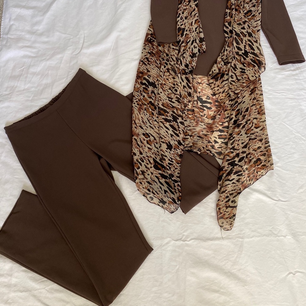 Boston Proper Travel Pants Brown Small